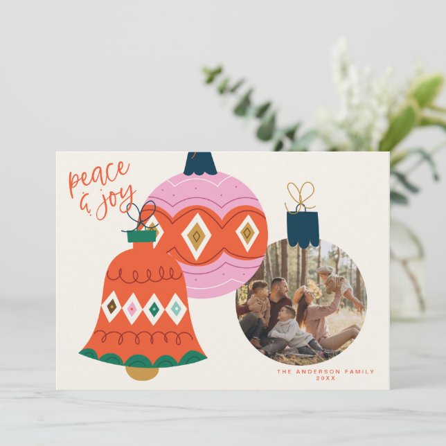 Carte photo des Baubles de Noël (Debout devant)