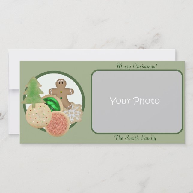 Carte photo des cookies de Noël (Devant)