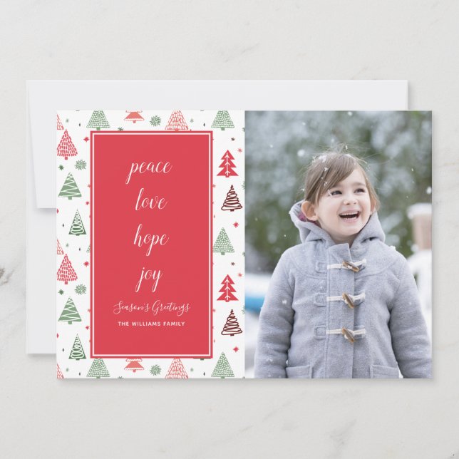 Carte photo des Fêtes de Noël (Devant)