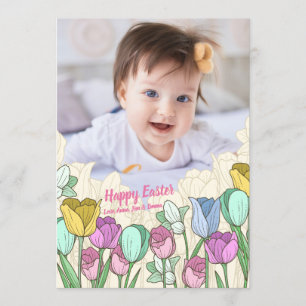Carte photo des fleurs de printemps
