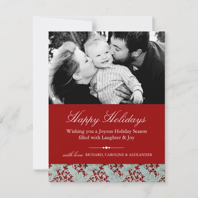 Carte photo des invitations classiques à Noël (Devant)
