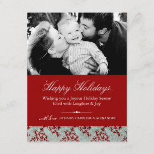Carte photo des invitations classiques à Noël