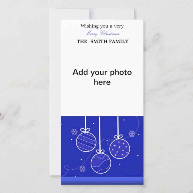 Carte photo des ornements de vacances (Devant)