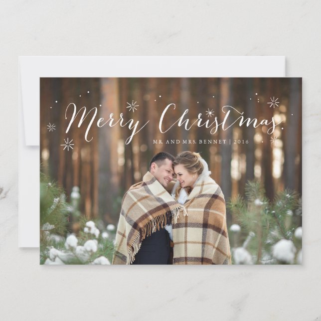 Carte photo d'étincelle de Noël (Devant)