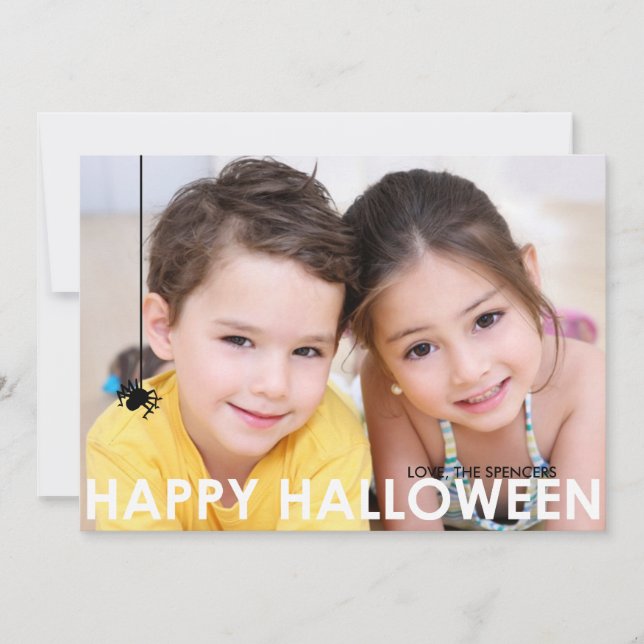 Carte photo d'Halloween contemporain (Devant)