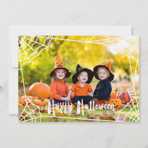 Carte photo d'Halloween Spiderweb