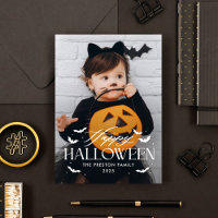 Carte photo d'Halloween superposé à la batterie