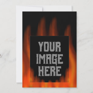 Carte Photo d'incendie épique personnalisée