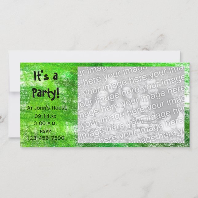 Carte photo d'invitation à la fête de la Crayon ve (Devant)
