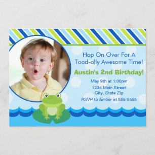 Carte photo d'invitation d'anniversaire de