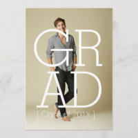 Carte photo d'invitation Gras Moderne Grad Party