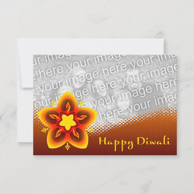 carte photo diwali heureux (Devant)