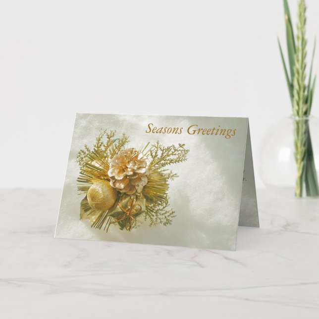 Carte photo d'or de Joyeuses Fêtes de Janz (Devant)
