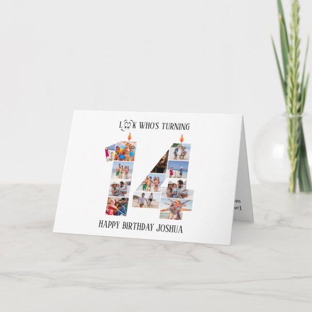 carte photo du 14e anniversaire (Devant)