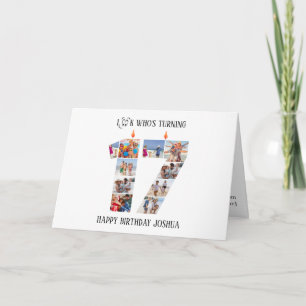 carte photo du 17e anniversaire