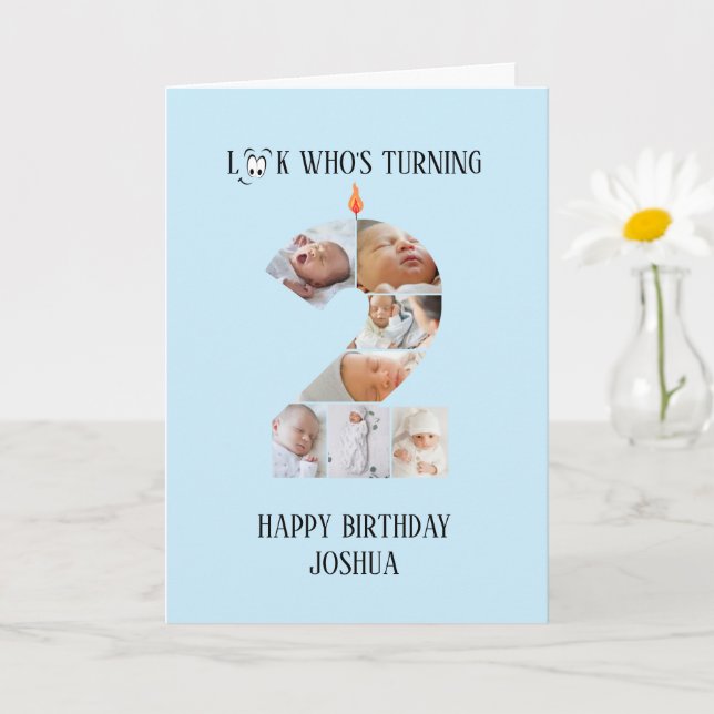 carte photo du 2e anniversaire (Petite plante)