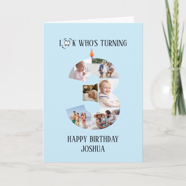carte photo du 3e anniversaire (Devant)