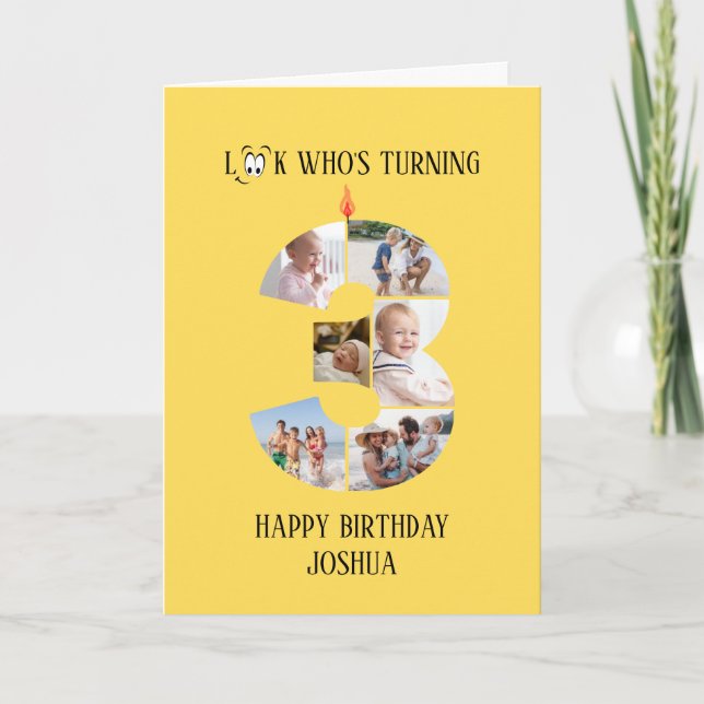 carte photo du 3e anniversaire (Devant)