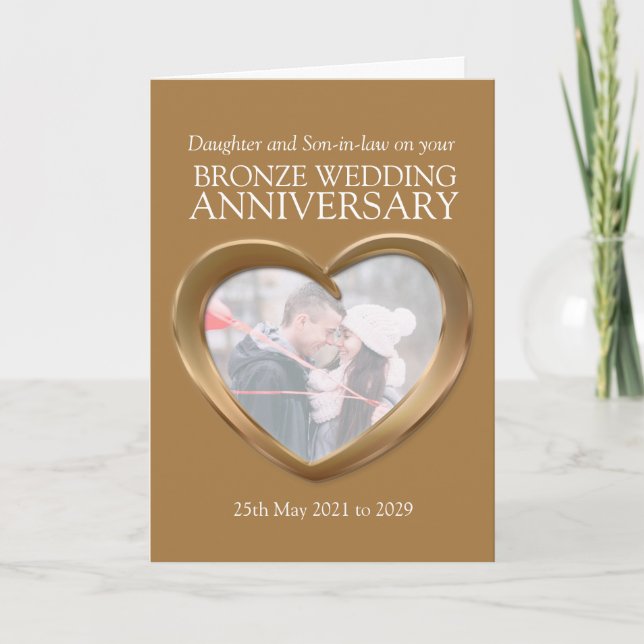 Carte photo du 8e anniversaire mariage (Devant)