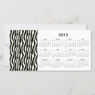 Carte photo du calendrier Zebra Stripes 2013