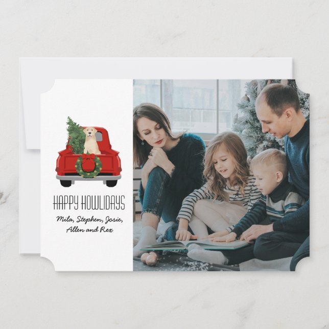 carte photo du camion rouge de Noël Labrador (Devant)