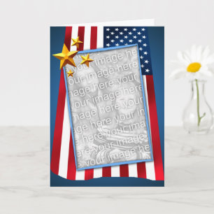 Carte Photo du drapeau patriotique américain