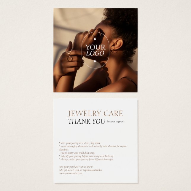 Carte photo du logo Bijouterie (Devant & derrière)