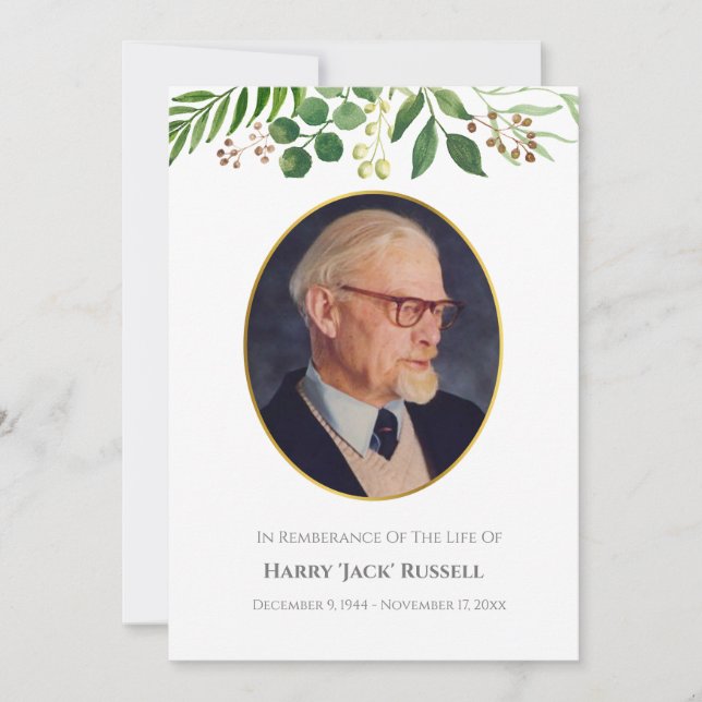 Carte photo du mémorial verdoyant, bordure dorée j (Devant)