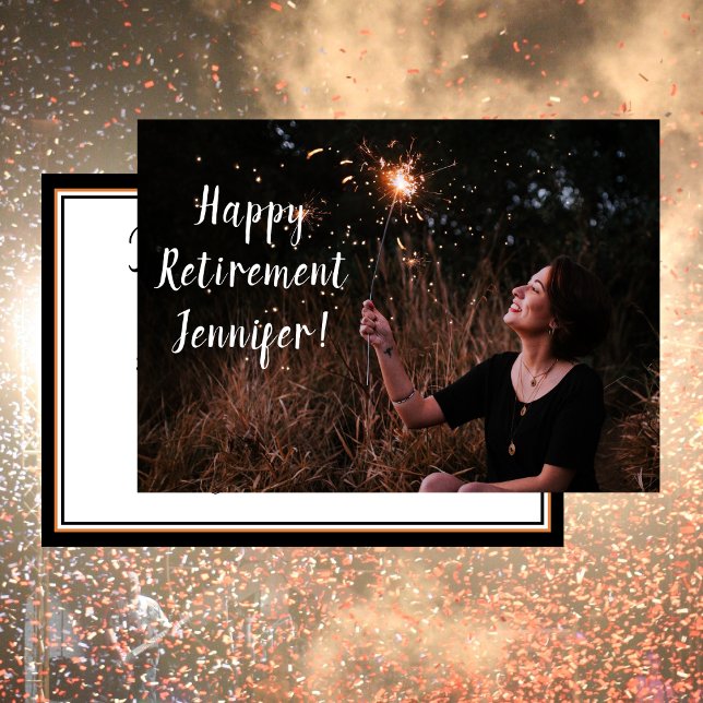 Carte photo du parti de retraite (Retirement Party Photo Card)