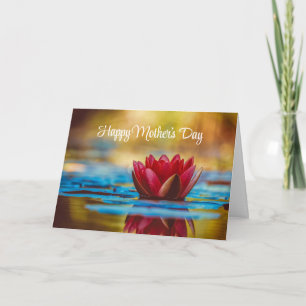 Carte Photo d'une fleur de Lotus à l'occasion de la fête