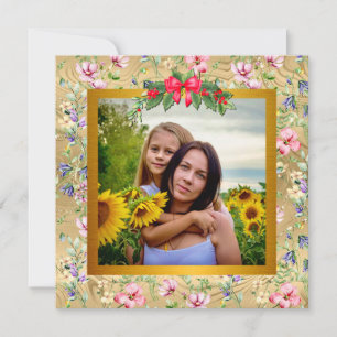 Carte Photo Élégante Moderne pour la Fête des Mère