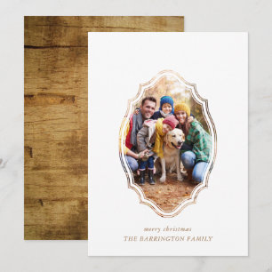 Carte Photo En Bois Et Blanc Minimal Moderne