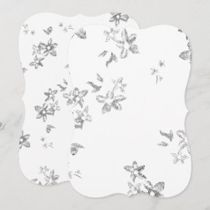 Carte photo en noir et blanc de bulles sur un dos blanc