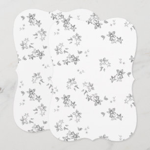 Carte photo en noir et blanc de flocons de neige