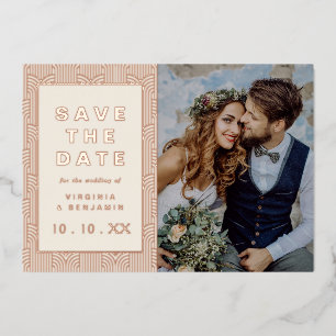 Carte Photo en Papier Aluminium "Save The Date"