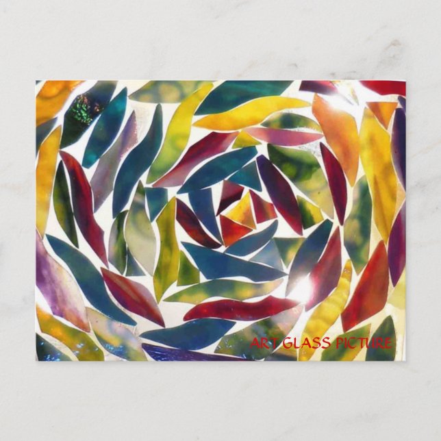 Carte photo en verre d'art fin moderne (Devant)