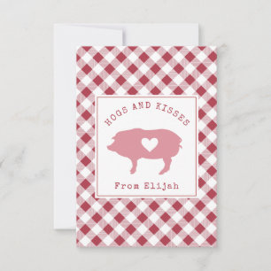 Carte Photo En vichy salle de classe Valentine