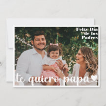 Carte photo espagnol moderne Feliz Dia De Los Padr