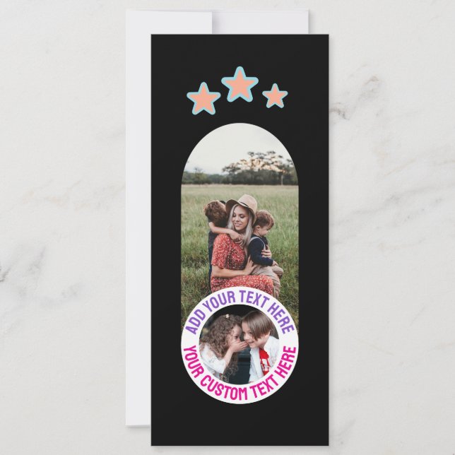 📸 Carte photo et de message personnalisée - Texte (Devant)