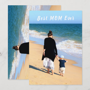 Carte Photo et texte personnalisés - Best DAD Ever -