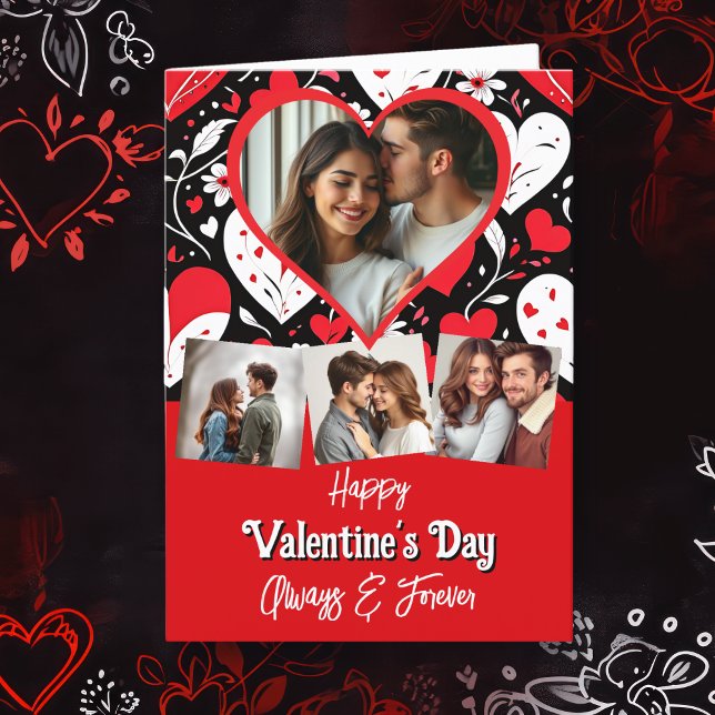 Carte Photo et texte personnalisés Saint Valentin (Créateur téléchargé)