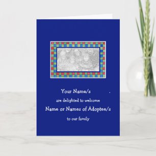 Carte photo Faire-part d'adoption personnalisable