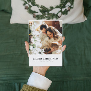 Carte Photo Familiale Moderne Et Joyeux Noël