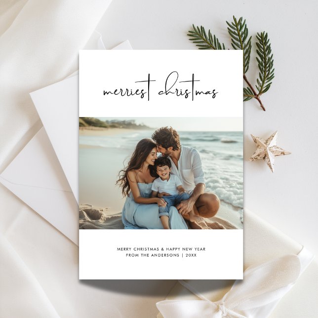 Carte Photo Famille Beachy Merriest Christmas (Créateur téléchargé)