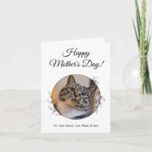 Carte photo Fête des mères Chat Maman Meilleure ma