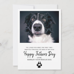 Carte Photo Fête des pères Chien Personnalisée De 