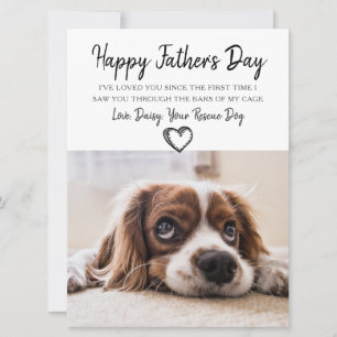 Carte Photo Fête des pères Chien Personnalisée De 