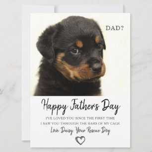 Carte Photo Fête des pères Chien Personnalisée De 