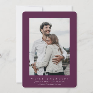 Carte photo Fiançailles moderne minimaliste