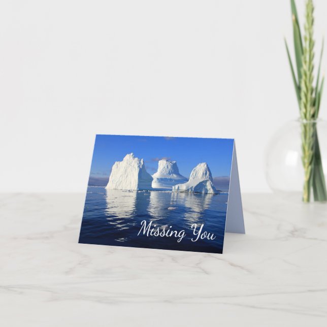 Carte photo flanquée pour les icebergs de l'Arctiq (Devant)